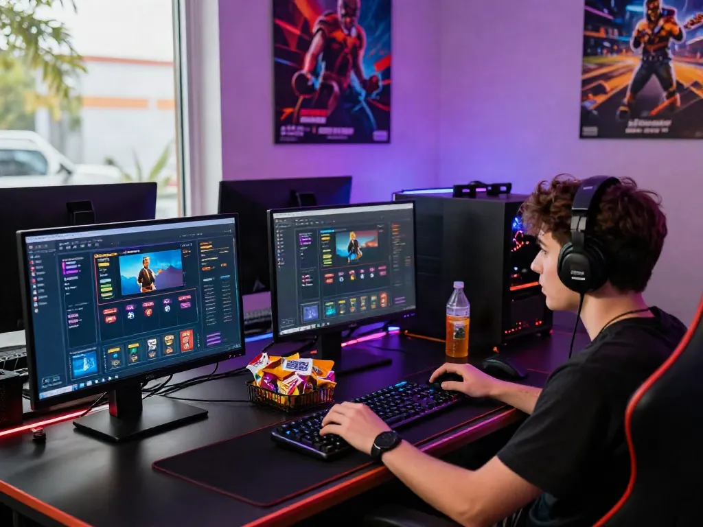 Engaged user exploring đăng nhập oxbet within an exciting gaming setup