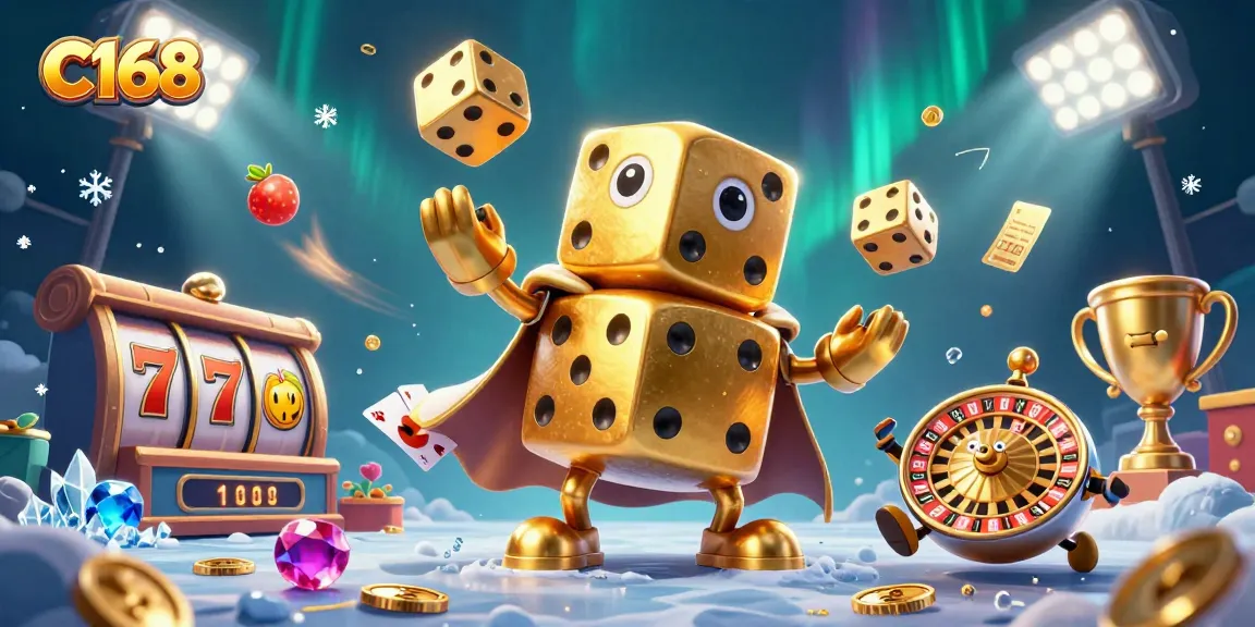 C168 captures the excitement of online slots with vibrant jackpot elements and game characters.