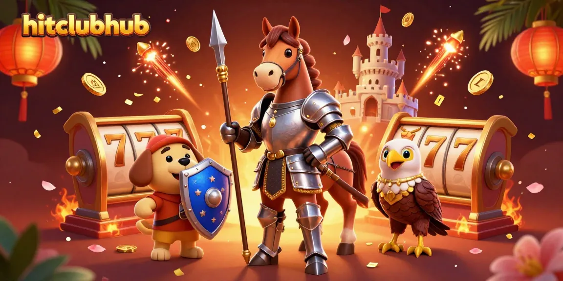 Engage in thrilling experiences at hitclubhub with animated characters and festive casino elements.