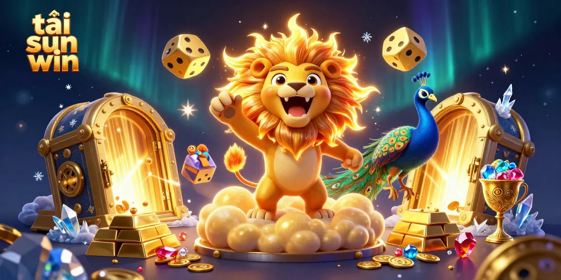 Tải sun win offers a dynamic 3D casino scene with vibrant characters and treasures for players.